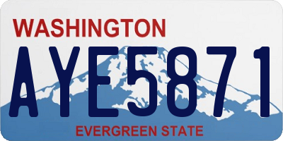 WA license plate AYE5871