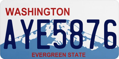 WA license plate AYE5876