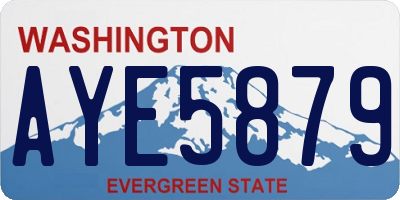 WA license plate AYE5879