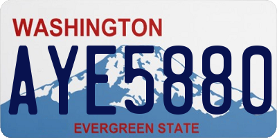 WA license plate AYE5880