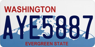 WA license plate AYE5887