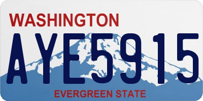 WA license plate AYE5915