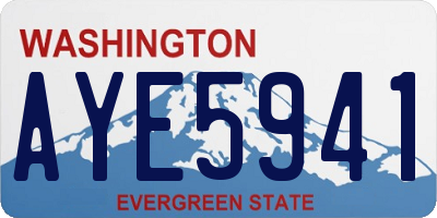 WA license plate AYE5941