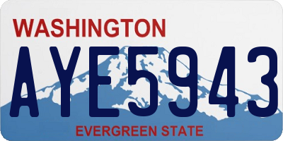 WA license plate AYE5943