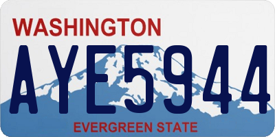 WA license plate AYE5944