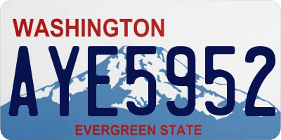 WA license plate AYE5952