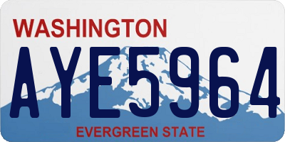 WA license plate AYE5964