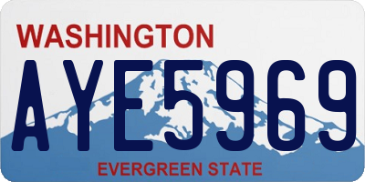 WA license plate AYE5969