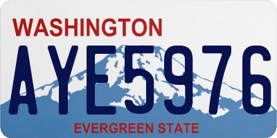 WA license plate AYE5976