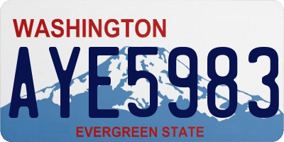 WA license plate AYE5983