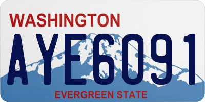 WA license plate AYE6091