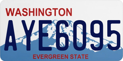 WA license plate AYE6095