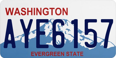 WA license plate AYE6157