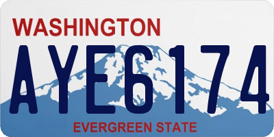 WA license plate AYE6174