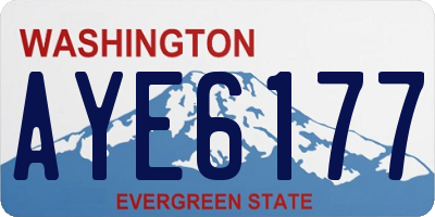 WA license plate AYE6177