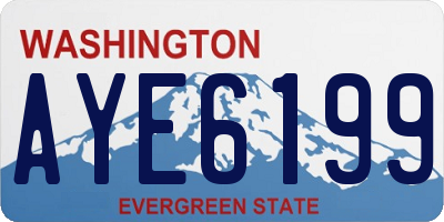 WA license plate AYE6199