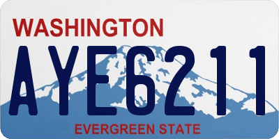 WA license plate AYE6211
