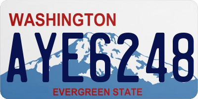 WA license plate AYE6248