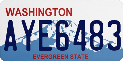WA license plate AYE6483