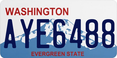 WA license plate AYE6488