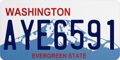 WA license plate AYE6591
