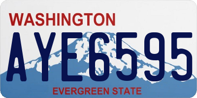 WA license plate AYE6595