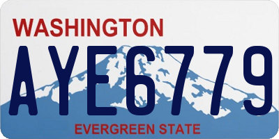WA license plate AYE6779