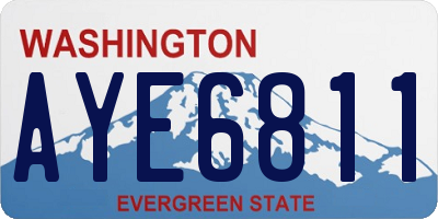 WA license plate AYE6811