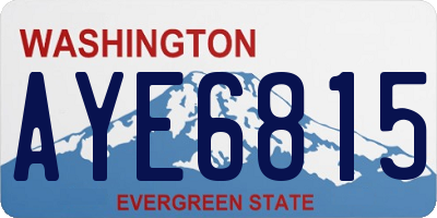 WA license plate AYE6815