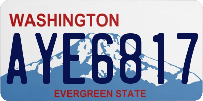WA license plate AYE6817