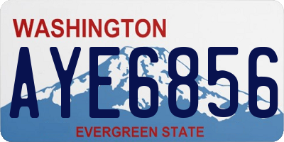 WA license plate AYE6856