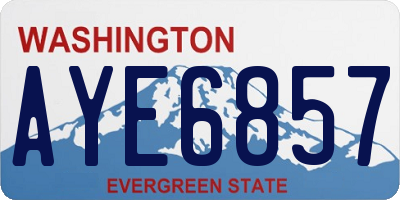 WA license plate AYE6857