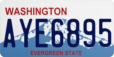 WA license plate AYE6895