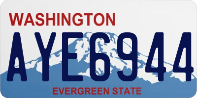 WA license plate AYE6944