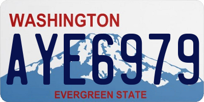 WA license plate AYE6979