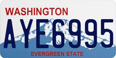 WA license plate AYE6995