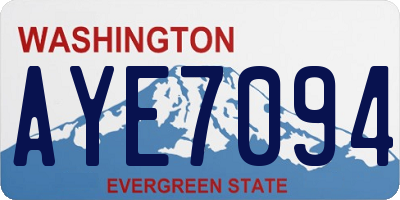 WA license plate AYE7094