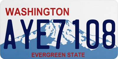 WA license plate AYE7108