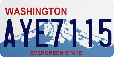 WA license plate AYE7115