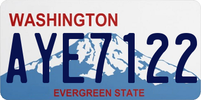 WA license plate AYE7122