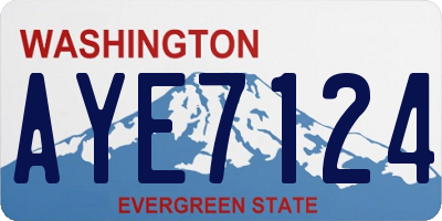 WA license plate AYE7124