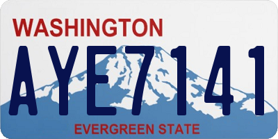 WA license plate AYE7141