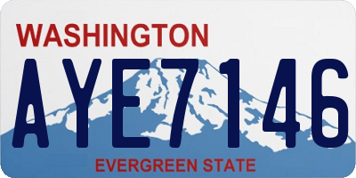 WA license plate AYE7146