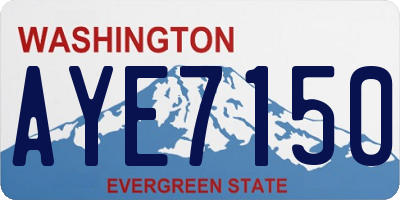 WA license plate AYE7150