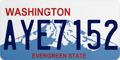 WA license plate AYE7152
