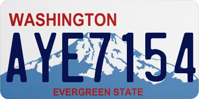 WA license plate AYE7154