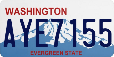 WA license plate AYE7155