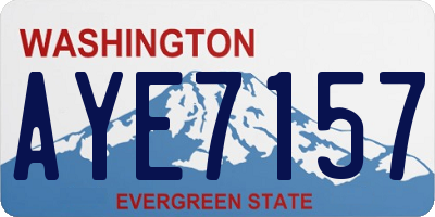WA license plate AYE7157