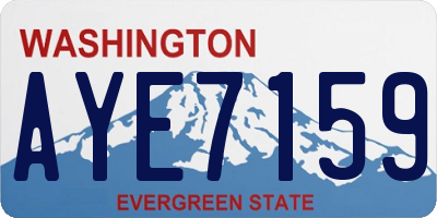 WA license plate AYE7159