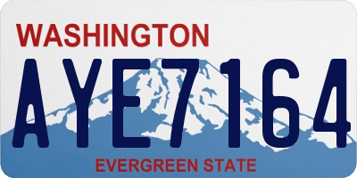 WA license plate AYE7164